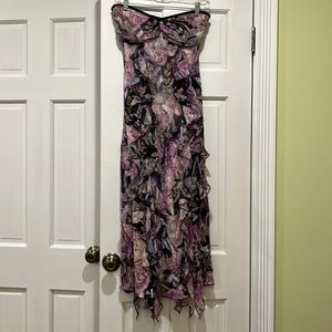 Vintage purple/black/sequin DVF silk dress. Please read description